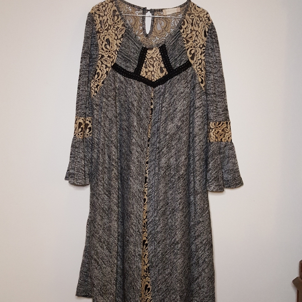 Women's Altar'd State long sleeve layered dress